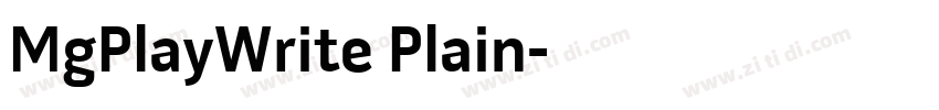 MgPlayWrite Plain字体转换